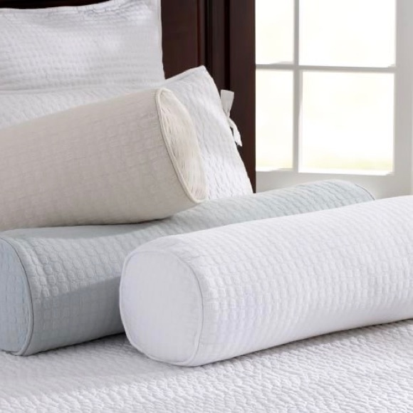 Pottery Barn Accents Pottery Barn White Matelasse Bolster Pillow Cover Poshmark